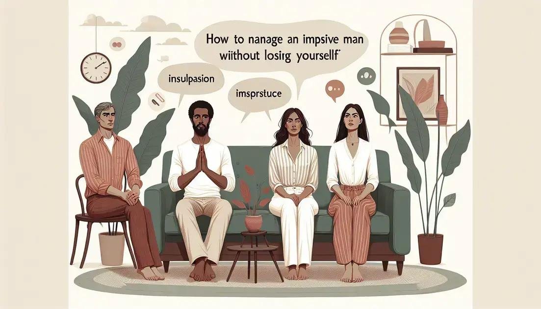 Como lidar com o homem impulsivo sem se anular