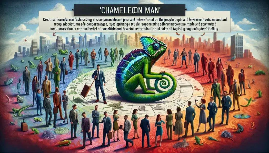 O homem camaleão: aquele que muda de acordo com quem está por perto