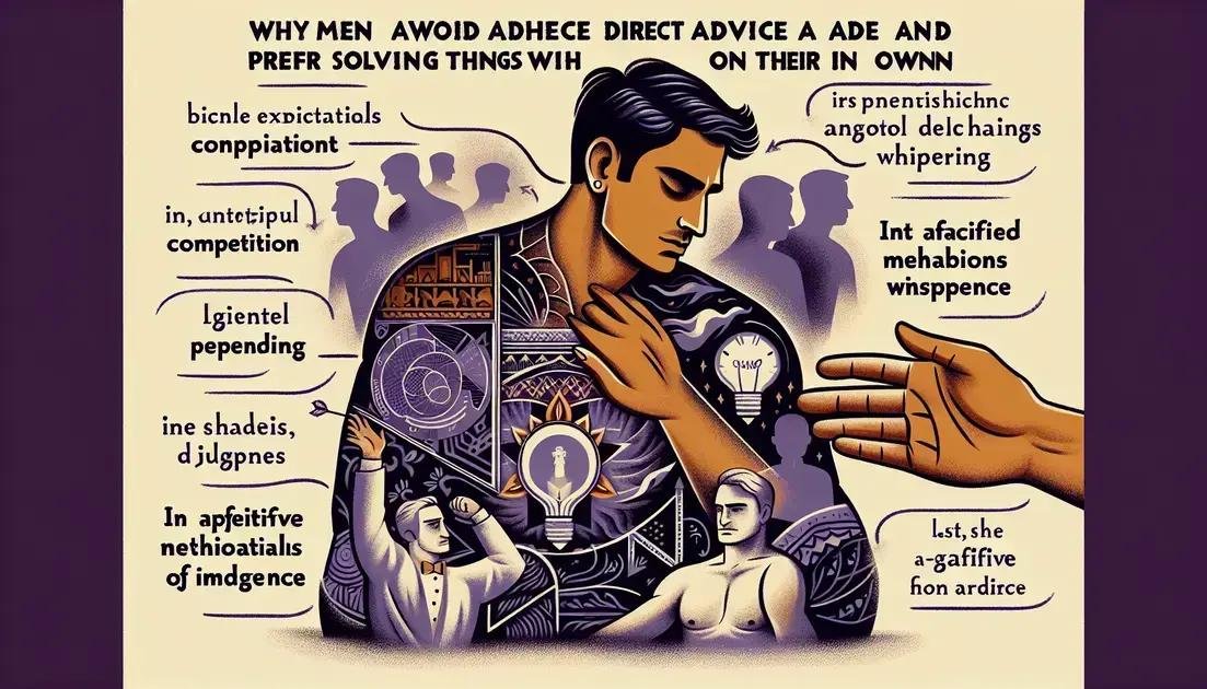 Por que os homens evitam conselhos diretos e preferem resolver sozinhos?